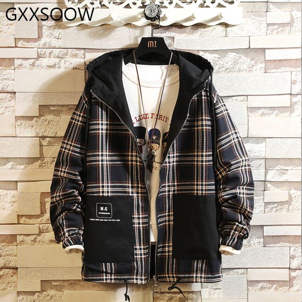 retro plaid jackets men streetwear two sides wear coat and jacket 2019 autumn casual windbreaker male gm249, Black;brown
retro plaid jackets men streetwear two sides wear coat and jacket 2019 autumn casual windbreaker male gm249, Black;brown