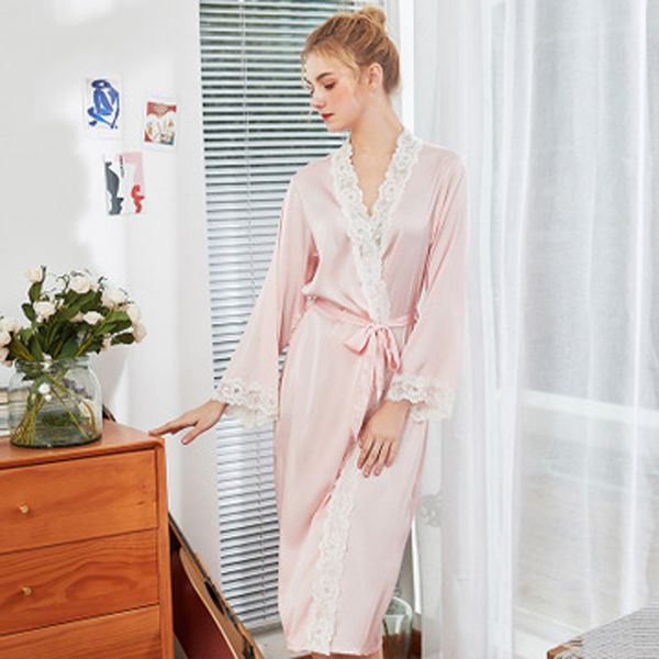 fashion dressing gown women silk spring summer long robes bride bridesmaid robe kimono satin lace trim sleepwear, Black;red
fashion dressing gown women silk spring summer long robes bride bridesmaid robe kimono satin lace trim sleepwear, Black;red