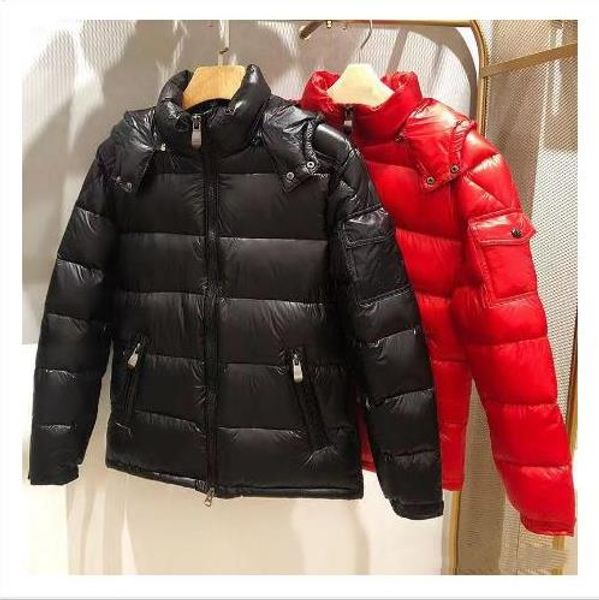 men's winter down jacket men and women couple thick short section bright hooded warm extra thick cold down jacket, Black;brown 
men's winter down jacket men and women couple thick short section bright hooded warm extra thick cold down jacket, Black;brown