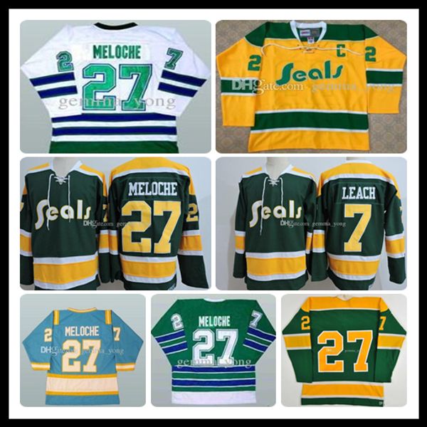retro full stitched men's 1970s california golden seals blue green yellow white gilles meloche 27 reggie leach 7 hockey jersey, Black;red
retro full stitched men's 1970s california golden seals blue green yellow white gilles meloche 27 reggie leach 7 hockey jersey, Black;red