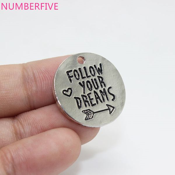 8pcs--23mm antique silver follow heart your dreams charm pendant for diy jewelry making
8pcs--23mm antique silver follow heart your dreams charm pendant for diy jewelry making