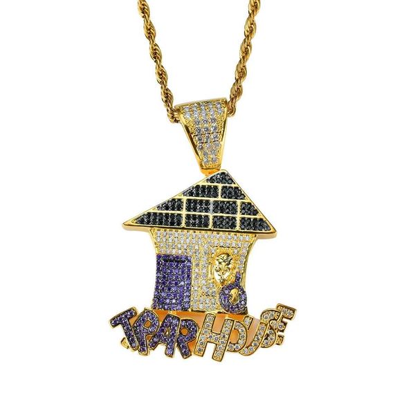 hip hop trap house colorful diamonds pendant necklaces for men luxury letters house necklace jewelry gold plated copper zircons cuban chain, Silver
hip hop trap house colorful diamonds pendant necklaces for men luxury letters house necklace jewelry gold plated copper zircons cuban chain, Silver