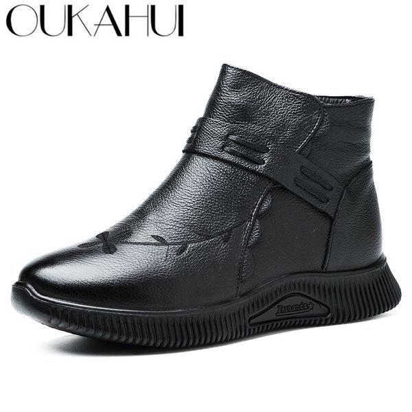 oukahui 2020 winter spring genuine leather black ankle boots women booties elegant embroidery zipper round toe ladies boots
oukahui 2020 winter spring genuine leather black ankle boots women booties elegant embroidery zipper round toe ladies boots