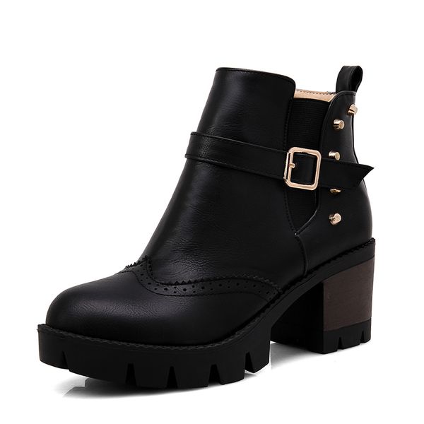autumn women ankle boots round toe elastic band footwear rivet female pu boots platform high heels shoes women 2019 black
autumn women ankle boots round toe elastic band footwear rivet female pu boots platform high heels shoes women 2019 black