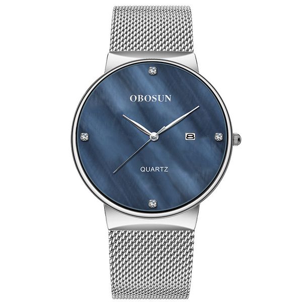new popular quartz waterproof stainless steel watch cross border fashion brand watch calendar net with men's couple watch, Slivery;brown
new popular quartz waterproof stainless steel watch cross border fashion brand watch calendar net with men's couple watch, Slivery;brown