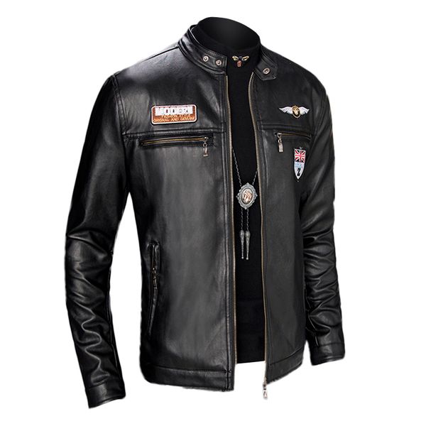 men's leather jacket men's youth slim fashion jacket winter tide men's handsome motorcycle pu leather long sleeve, Black;brown
men's leather jacket men's youth slim fashion jacket winter tide men's handsome motorcycle pu leather long sleeve, Black;brown