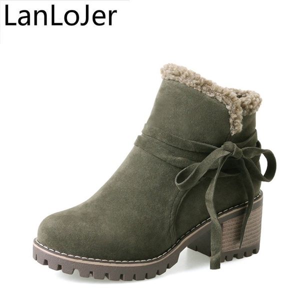 lanlojer size 34-43 women high heel boots short snow boots thick fur shoes in cold winter botas warm women footwear, Black
lanlojer size 34-43 women high heel boots short snow boots thick fur shoes in cold winter botas warm women footwear, Black