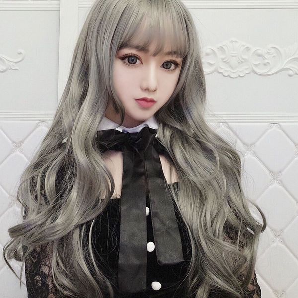 two-element anime cospaly wig female fluffy fashion makeup fake hair harajuku big wave long curly hair set, Black
two-element anime cospaly wig female fluffy fashion makeup fake hair harajuku big wave long curly hair set, Black