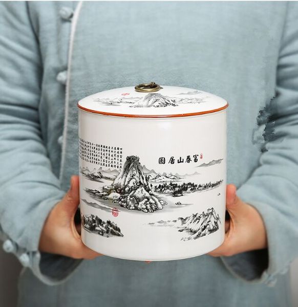 large ceramic tea pot storage pot pu 'er tea jar cake wake ceramic chinese style canisters gift box
large ceramic tea pot storage pot pu 'er tea jar cake wake ceramic chinese style canisters gift box