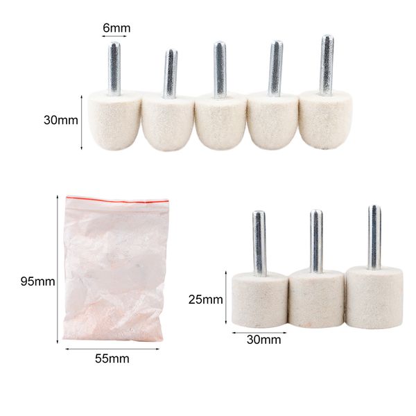 14pcs polishing kit wool polishing wheel kit for aluminium brass copper alloys metal car/watch accessories power tool
14pcs polishing kit wool polishing wheel kit for aluminium brass copper alloys metal car/watch accessories power tool