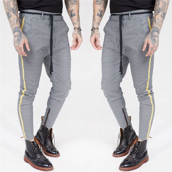 mens designer loose plaid pants full long drawstring pencil pants casual style elastic fashion apparels new arrvial, Black
mens designer loose plaid pants full long drawstring pencil pants casual style elastic fashion apparels new arrvial, Black