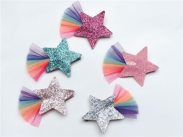 wholesale 20pcs fashion cute glitter star hairpins solid rainbow tulle barrettes princess headwear boutique hair accessories for girls, Slivery;white
wholesale 20pcs fashion cute glitter star hairpins solid rainbow tulle barrettes princess headwear boutique hair accessories for girls, Slivery;white