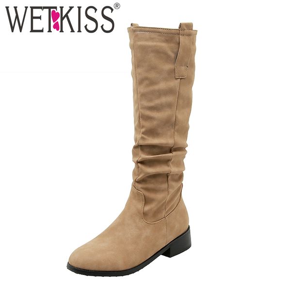 wetkiss low heels boots women knee high boot round toe shoes female pleated shoes ladies zip winter 2019 plus size 32-46, Black
wetkiss low heels boots women knee high boot round toe shoes female pleated shoes ladies zip winter 2019 plus size 32-46, Black