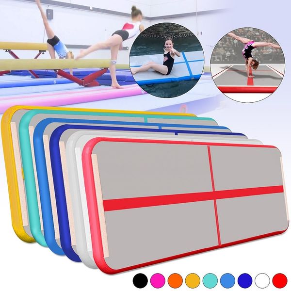 

6m*1m*0.2m inflatable gymnastics airtrack floor tumbling air track for kids one electronic pump