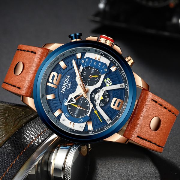 nibosi 2019 luxury brand men analog leather sports watches men's army military watch male date quartz clock relogio masculino, Slivery;brown
nibosi 2019 luxury brand men analog leather sports watches men's army military watch male date quartz clock relogio masculino, Slivery;brown