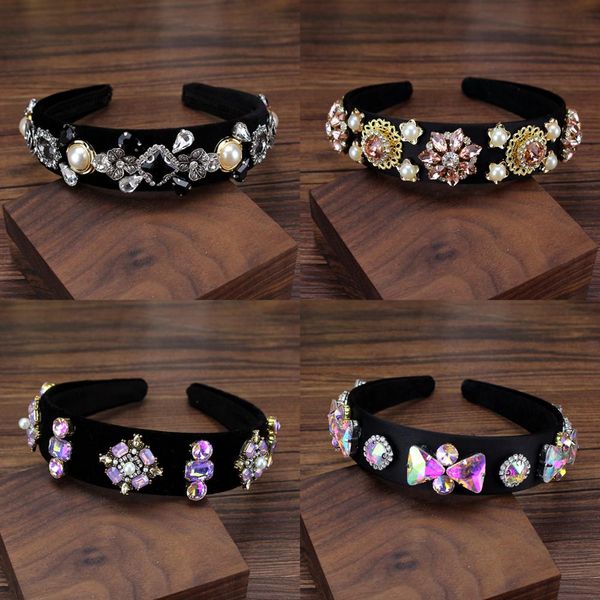vintage baroque ab purple and black crystal hairband boho opal pearl flower headband for women hair accessories jewelry, Golden;white
vintage baroque ab purple and black crystal hairband boho opal pearl flower headband for women hair accessories jewelry, Golden;white