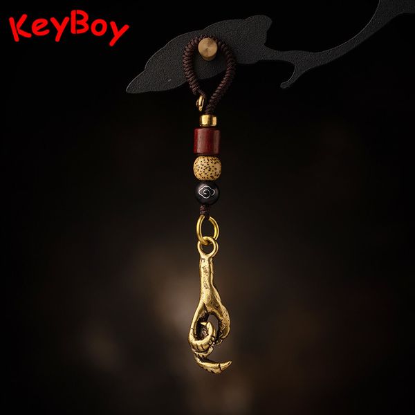 brass eagle claw keychain pendants vintage punk car key chain rings hanging jewelry handmade braided rope suspension lanyard, Silver
brass eagle claw keychain pendants vintage punk car key chain rings hanging jewelry handmade braided rope suspension lanyard, Silver