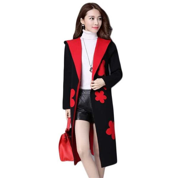 2019 autumn winter women knitted loose long cardigan hooded long sleeve sweater overcoat female thick warm outerwear coats a90, White
2019 autumn winter women knitted loose long cardigan hooded long sleeve sweater overcoat female thick warm outerwear coats a90, White