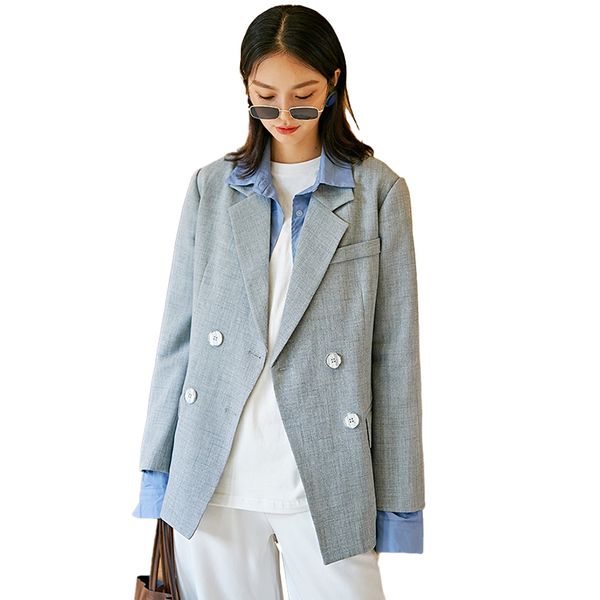 spring and autumn women new coat retro fashion temperament suit loose simple mid-length suit jacket x009, White;black
spring and autumn women new coat retro fashion temperament suit loose simple mid-length suit jacket x009, White;black