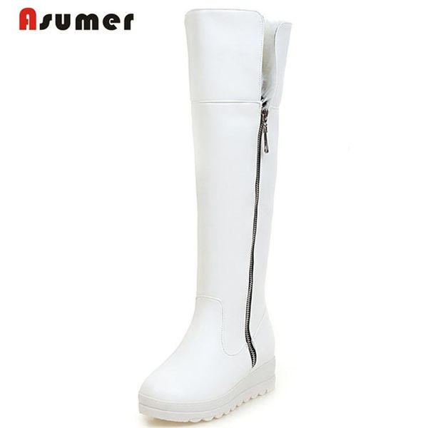 asumer knee high boots winter warm comfortable long boots for women platform shoes big size 43 solid snow, Black
asumer knee high boots winter warm comfortable long boots for women platform shoes big size 43 solid snow, Black