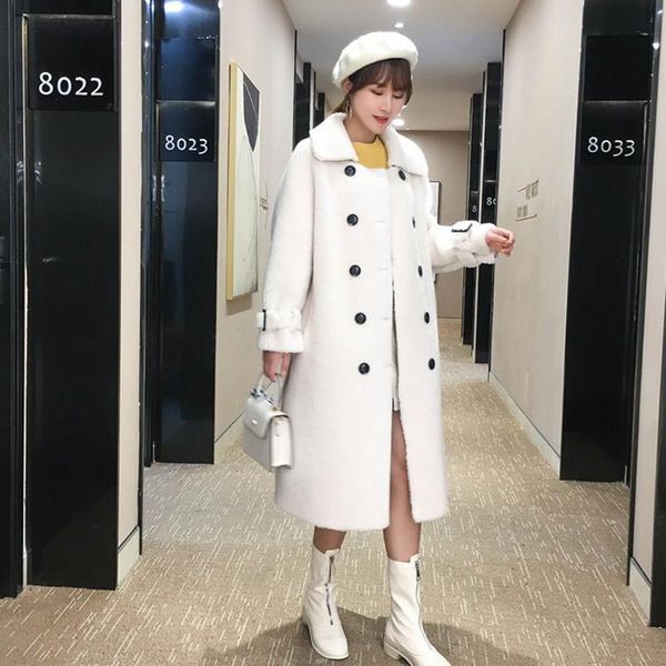 winter faux fur warm long wool coat long sleeve thick protection warm women wool coat solid casual loose oversize outwears, Black
winter faux fur warm long wool coat long sleeve thick protection warm women wool coat solid casual loose oversize outwears, Black