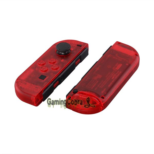custom transparent clear red housing shell cover with full set buttons for nintendo switch joy-con controller
custom transparent clear red housing shell cover with full set buttons for nintendo switch joy-con controller