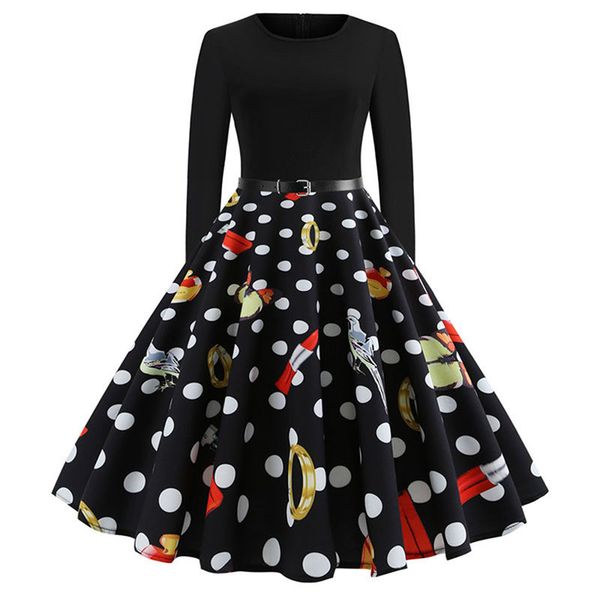 vintage dress women casual patchwork elegant party dress christmas tree snowman robe 50s 60s rockabilly swing pinup vestidos, Black;gray
vintage dress women casual patchwork elegant party dress christmas tree snowman robe 50s 60s rockabilly swing pinup vestidos, Black;gray