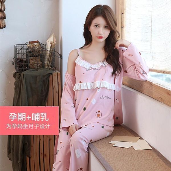 floral print cotton maternity nursing sleepwear spring breastfeeding nightwear for pregnant women pregnancy pajamas suits, White
floral print cotton maternity nursing sleepwear spring breastfeeding nightwear for pregnant women pregnancy pajamas suits, White