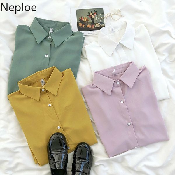 women's blouses & shirts neploe blouse women spring 2021 solid turn down collar single breasted ladies loose casual long sleeve female, White
women's blouses & shirts neploe blouse women spring 2021 solid turn down collar single breasted ladies loose casual long sleeve female, White