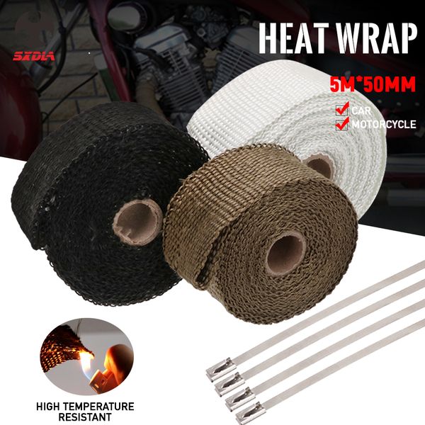motorcycle 5m*50mm hermal exhaust tape exhaust pipe wrap header heat resistant cloth for yamaha strap car
motorcycle 5m*50mm hermal exhaust tape exhaust pipe wrap header heat resistant cloth for yamaha strap car