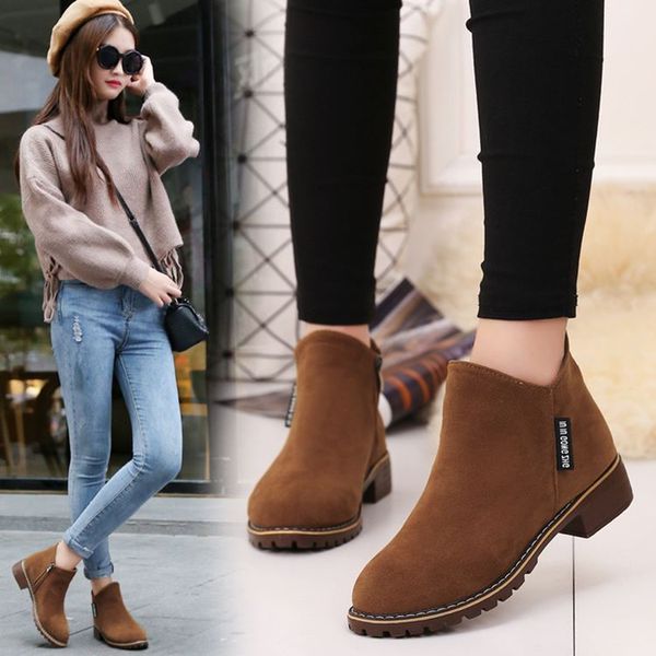 2018 new fashion women boots autumn winter boots classic zipper ankle grind arenaceous warm plush women shoes, Black
2018 new fashion women boots autumn winter boots classic zipper ankle grind arenaceous warm plush women shoes, Black