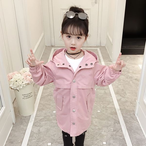autumn new products girls fashion wild single-breasted korean version of the trend of solid color hooded jacket trench coat, Blue;gray
autumn new products girls fashion wild single-breasted korean version of the trend of solid color hooded jacket trench coat, Blue;gray