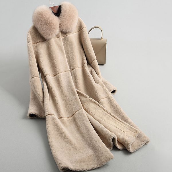 a68422 women's winter real wool fur coat jacket girl lady long jacket trench parka over size, Black
a68422 women's winter real wool fur coat jacket girl lady long jacket trench parka over size, Black