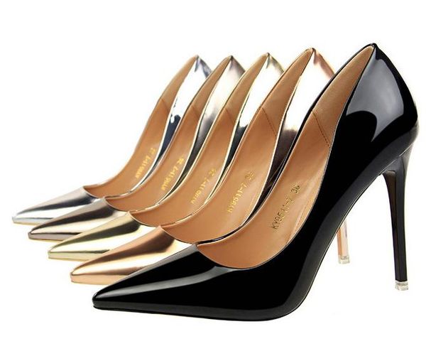 point toe pumps rubber american fashion metal heel high heel shoes women's high heel shallow pointed nightclub slim single shoes, Black
point toe pumps rubber american fashion metal heel high heel shoes women's high heel shallow pointed nightclub slim single shoes, Black