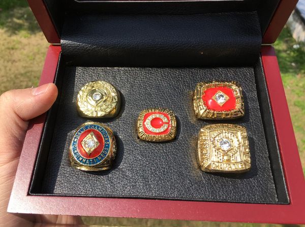 5pcs cincinnati 1901 1940 1975 1976 1990 reds world baseball championship ring set with wooden display box fan gift 2019 wholesale, Silver
5pcs cincinnati 1901 1940 1975 1976 1990 reds world baseball championship ring set with wooden display box fan gift 2019 wholesale, Silver