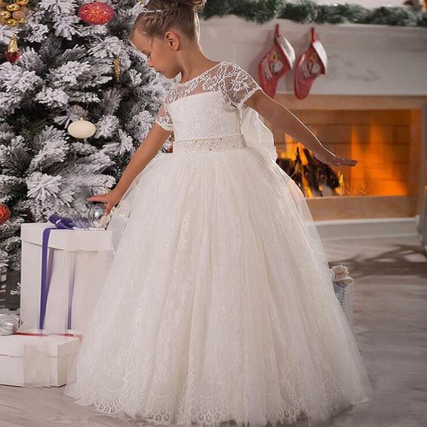 white flower girl dresses short sleeve lace applique fluffy for kids custom princess party birthday prom communion dresses, Red;yellow
white flower girl dresses short sleeve lace applique fluffy for kids custom princess party birthday prom communion dresses, Red;yellow