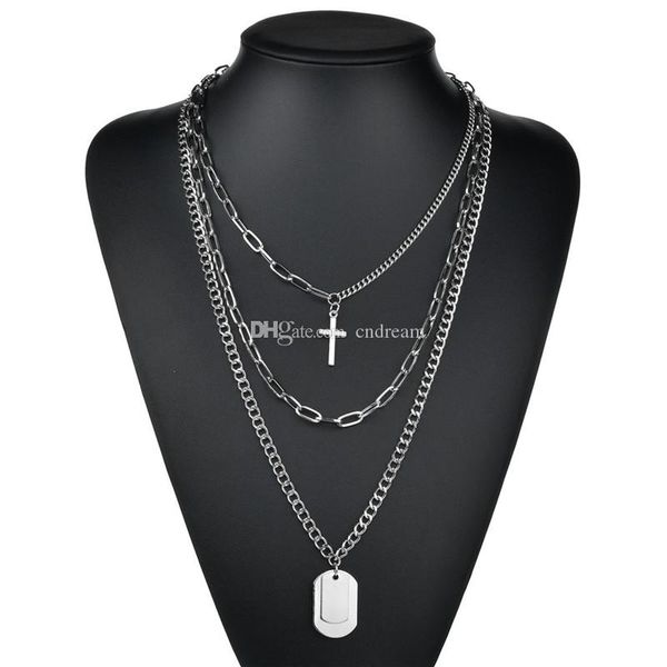 multilayer dog tags cross necklace pendants women necklaces mens necklaces new designer hip hop jewelry night club fashion 380213, Silver
multilayer dog tags cross necklace pendants women necklaces mens necklaces new designer hip hop jewelry night club fashion 380213, Silver