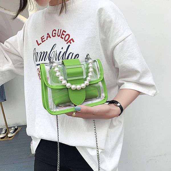2020 new ladies shoulder bag fashion transparent jelly bag chain fairy crossbody korean version of the small square
2020 new ladies shoulder bag fashion transparent jelly bag chain fairy crossbody korean version of the small square