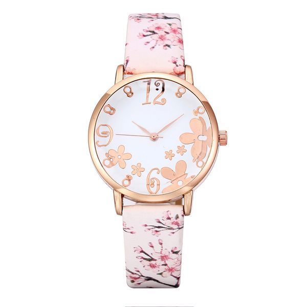 round case women watch adjustable faux leather wrist flower print fitness gifts decoration quartz vintage casual bracelet, Slivery;brown
round case women watch adjustable faux leather wrist flower print fitness gifts decoration quartz vintage casual bracelet, Slivery;brown
