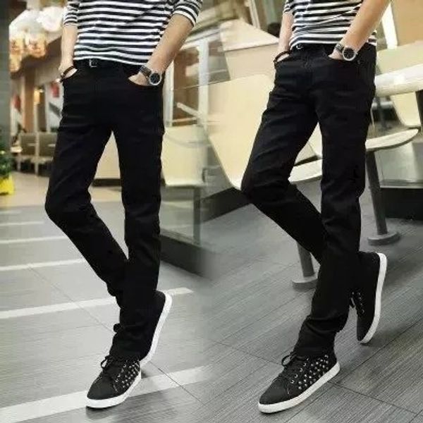 spring and summer teenager slim fit black jeans men's korean-style elasticity skinny pencil pants slimming cowboy long pants men, Blue
spring and summer teenager slim fit black jeans men's korean-style elasticity skinny pencil pants slimming cowboy long pants men, Blue