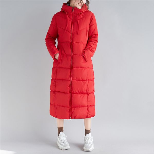 johnature 2019 winter solid color leisure plus size zipper warm hooded cotton coat new loose long sleeve women length thick coat, Black
johnature 2019 winter solid color leisure plus size zipper warm hooded cotton coat new loose long sleeve women length thick coat, Black