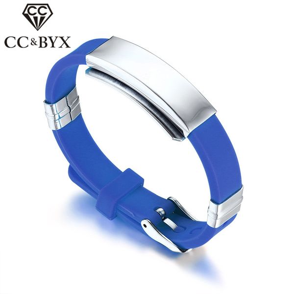 white gold-color bracelets for men stainless steel silicon sports bangles drop shipping 5 colors bracelet bijouterie bs015, Black
white gold-color bracelets for men stainless steel silicon sports bangles drop shipping 5 colors bracelet bijouterie bs015, Black