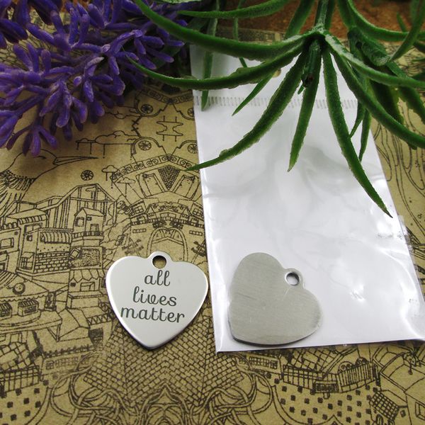 40pcs--"all lives matter version 2"stainless steel charms more style for choosing diy charms pendants for necklace, Bronze;silver
40pcs--"all lives matter version 2"stainless steel charms more style for choosing diy charms pendants for necklace, Bronze;silver