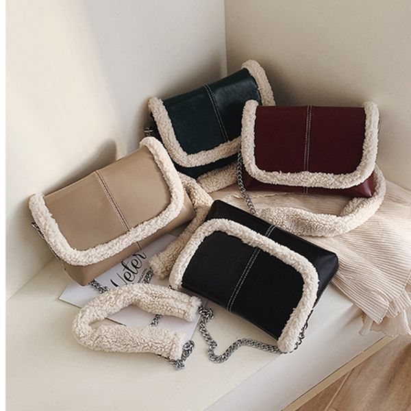 plush female pu bag autumn winter new fashion chain shoulder bag wild messenger small square synthetic leather bandolera
plush female pu bag autumn winter new fashion chain shoulder bag wild messenger small square synthetic leather bandolera