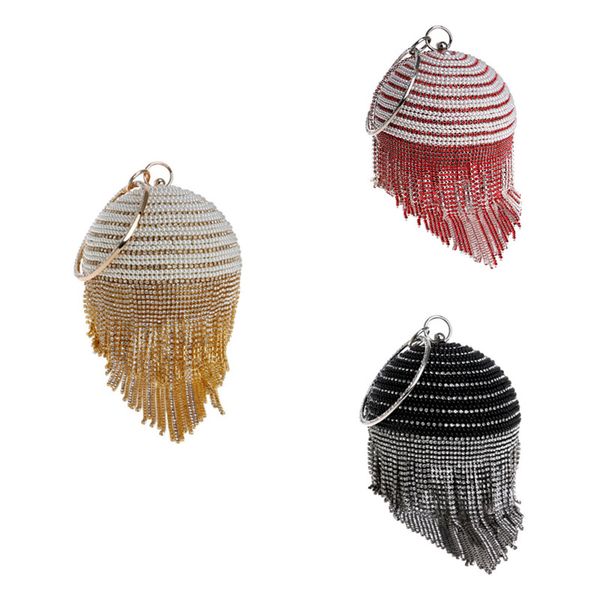 women evening circle crystal beading bags chain shoulder messenger bag tassel rhinestones clutch diamonds wedding party handbags
women evening circle crystal beading bags chain shoulder messenger bag tassel rhinestones clutch diamonds wedding party handbags