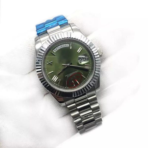 luxury mens watch president day -date green dial sapphire cystal stainless steel men watches automatic mechanical movement male wrist watc, Slivery;brown
luxury mens watch president day -date green dial sapphire cystal stainless steel men watches automatic mechanical movement male wrist watc, Slivery;brown