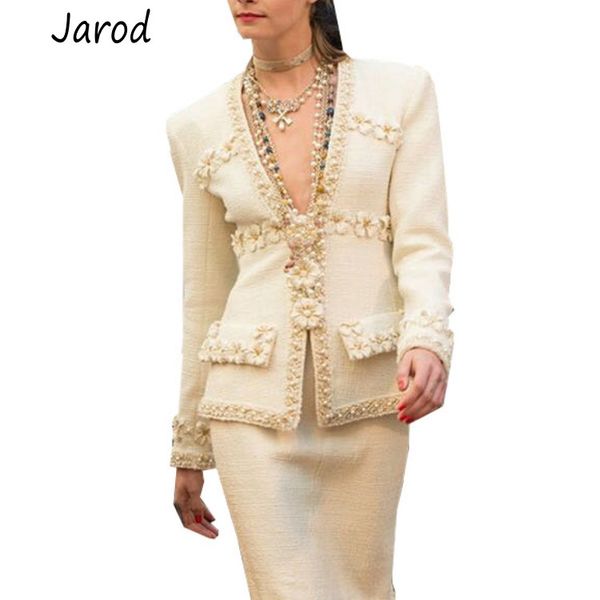 2019 spring/fall women deep v neck luxury 3d flower beading tweed jacket slim coat elegant designer runway outerwear, Black
2019 spring/fall women deep v neck luxury 3d flower beading tweed jacket slim coat elegant designer runway outerwear, Black