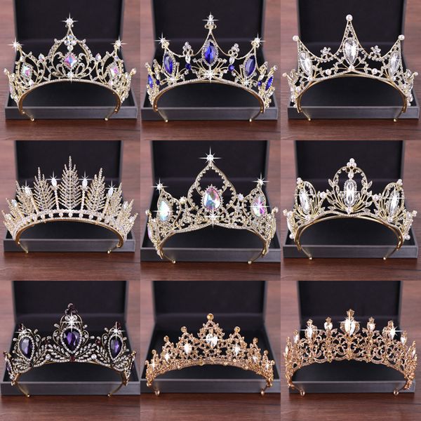 new wedding hair accessories crystal tiara for brides crown gold head piece bridal hair accessories crystal crowns queen diadem, Golden;white
new wedding hair accessories crystal tiara for brides crown gold head piece bridal hair accessories crystal crowns queen diadem, Golden;white