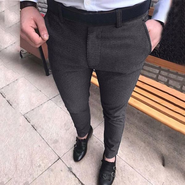 men's ankle-length pants long casual business slim expandable trousers suit pants plain-front pant business trouser clothes, Black
men's ankle-length pants long casual business slim expandable trousers suit pants plain-front pant business trouser clothes, Black