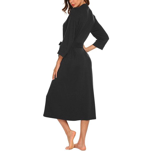 sagace women fashion robe belt 4/3 sleeve v-neck lightweight with belt long robe bathrobe sleepwear night gown night dress may22, Black;red
sagace women fashion robe belt 4/3 sleeve v-neck lightweight with belt long robe bathrobe sleepwear night gown night dress may22, Black;red